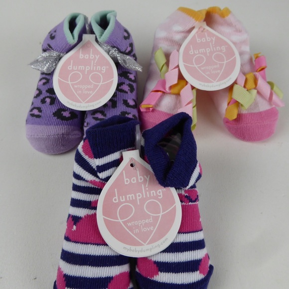Baby Dumpling Infant Girls Socks Set Hearts NWT - Picture 1 of 13